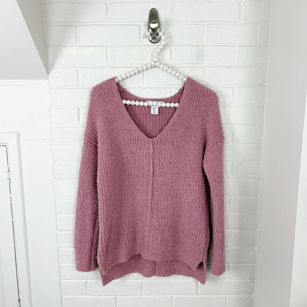 Cupcakes and Cashmere Pink Soft Fuzzy Sweater Size XS